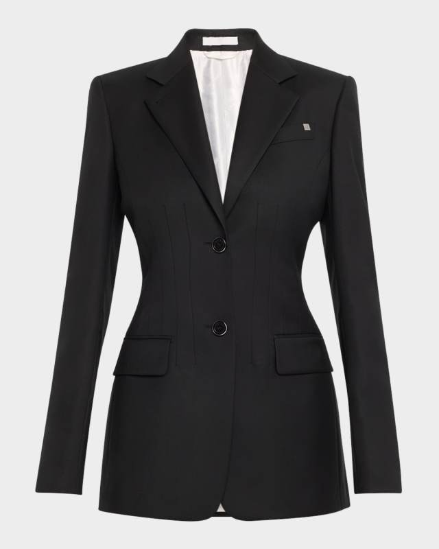 Darted Wool Blazer